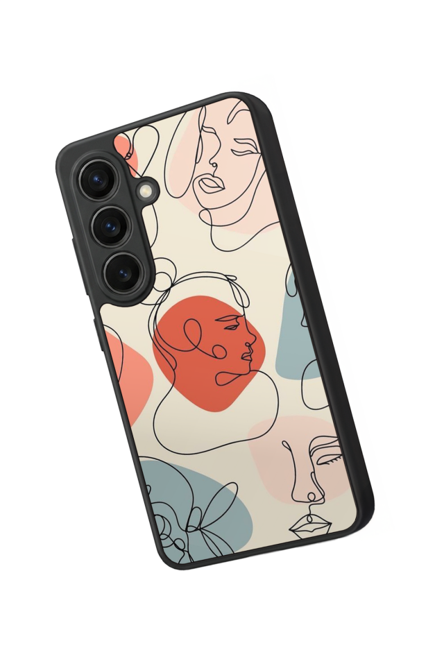 Samsung Galaxy S26 Uyumlu Line Art Tasarımlı Glossy Premium Kılıf