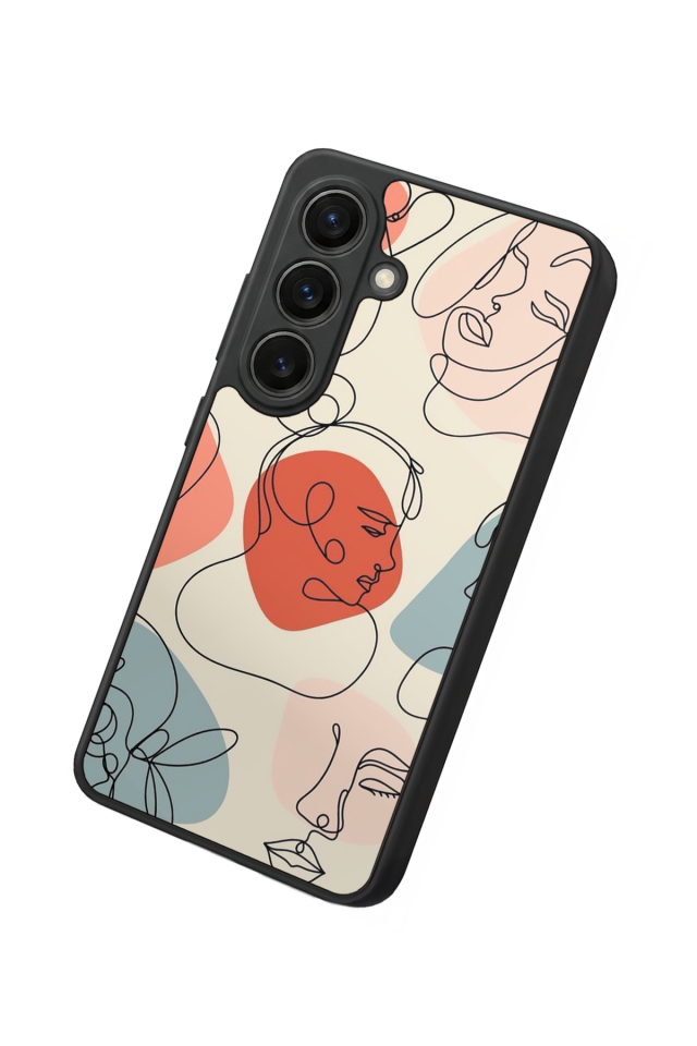 Samsung Galaxy S26 Uyumlu Line Art Tasarımlı Glossy Premium Kılıf