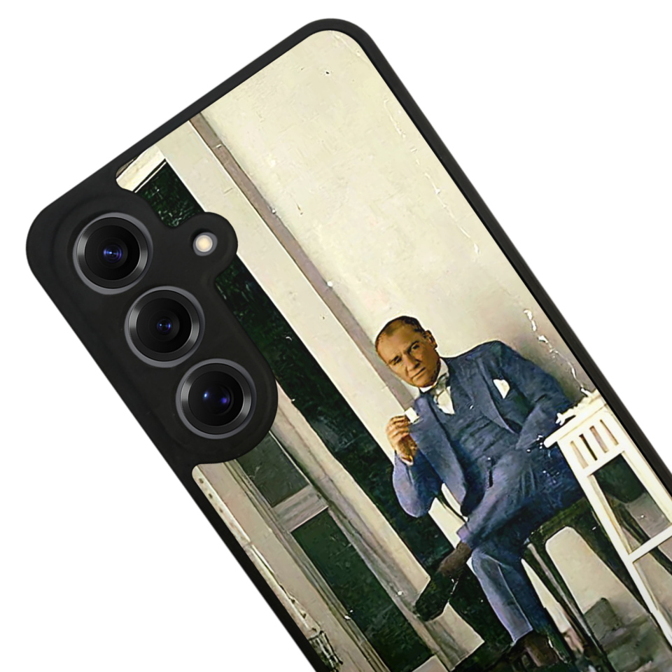 Samsung Galaxy S25 Uyumlu Mustafa Kemal Ataturk Tasarımlı Glossy Premium Kılıf