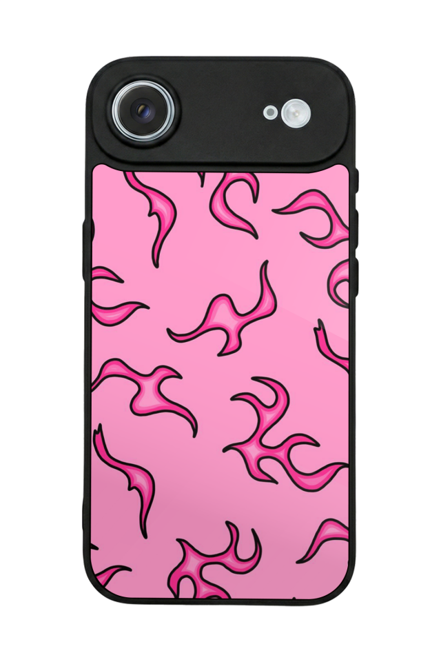 iPhone 17 Air Uyumlu Retro Flame Patterns Tasarımlı Glossy Premium Kılıf