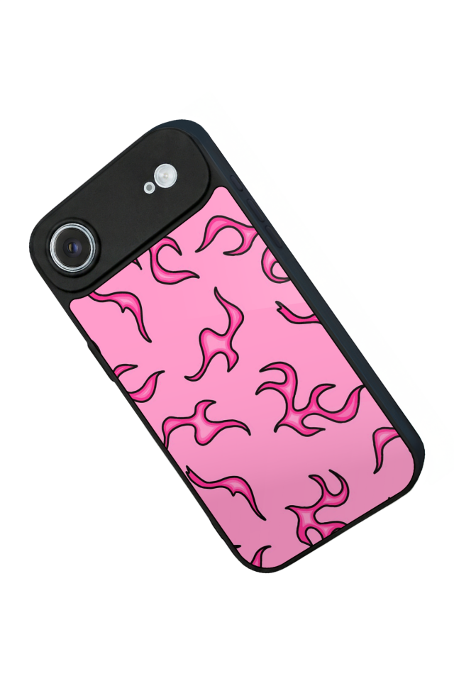 iPhone 17 Air Uyumlu Retro Flame Patterns Tasarımlı Glossy Premium Kılıf