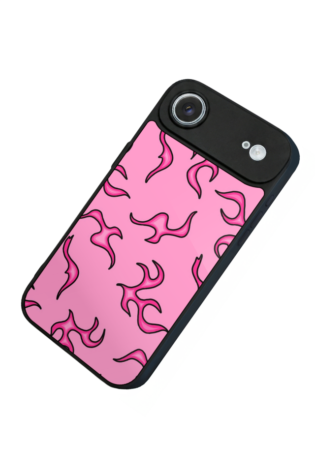 iPhone 17 Air Uyumlu Retro Flame Patterns Tasarımlı Glossy Premium Kılıf