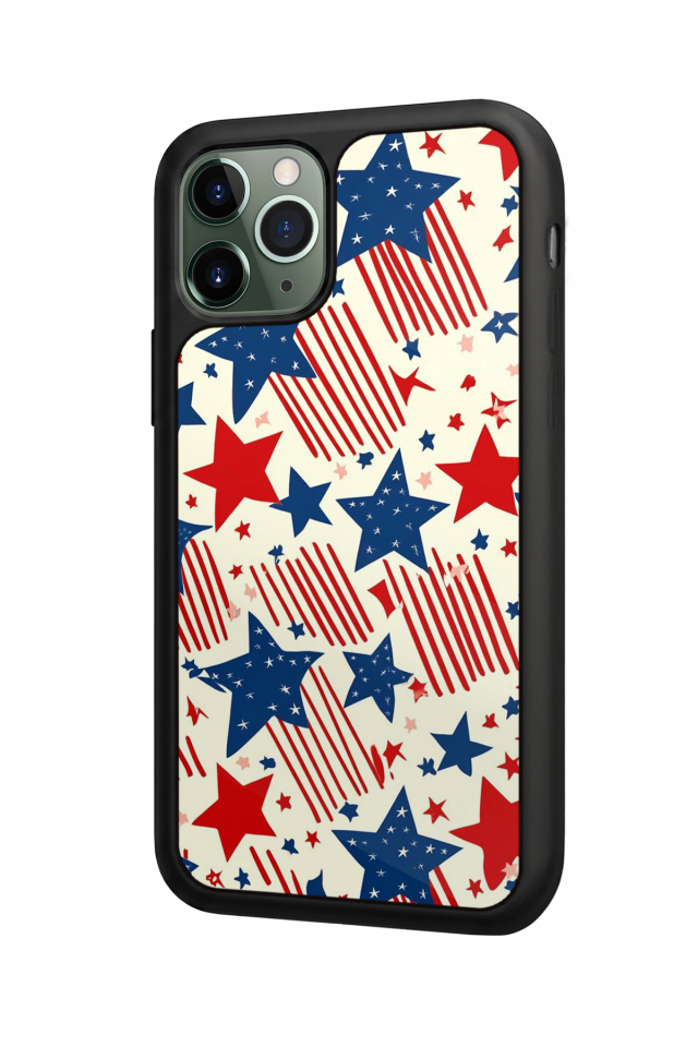 iPhone 11 Pro Max Uyumlu Retro Yildizlar Tasarımlı Glossy Premium Kılıf