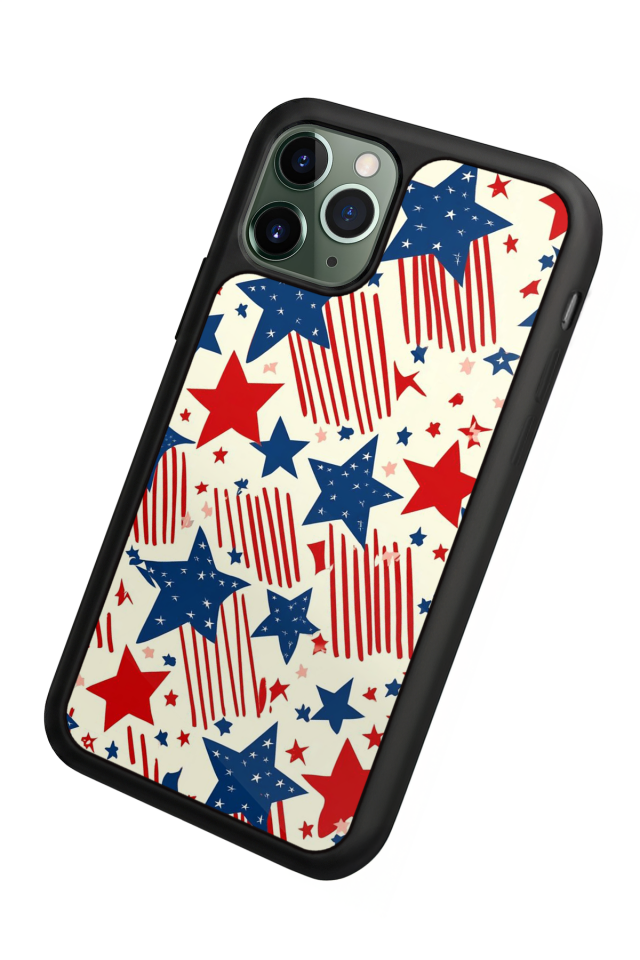 iPhone 11 Pro Max Uyumlu Retro Yildizlar Tasarımlı Glossy Premium Kılıf
