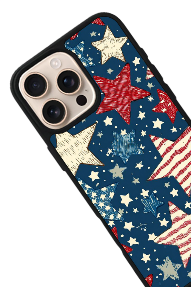 iPhone 14 Pro Uyumlu Retro Yildizlar Tasarımlı Glossy Premium Kılıf