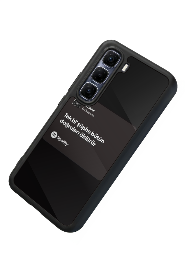 Infinix Hot 60 Pro Plus Uyumlu Sarki Sozleri Tasarımlı Glossy Premium Kılıf