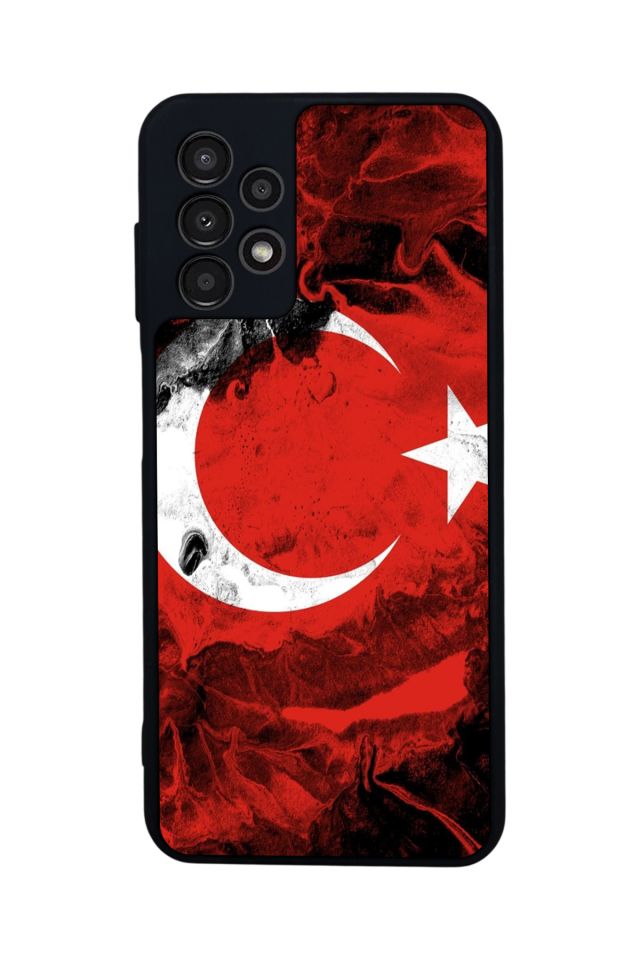 Samsung Galaxy A23 Uyumlu Türk Bayragi Tasarımlı Glossy Premium Kılıf