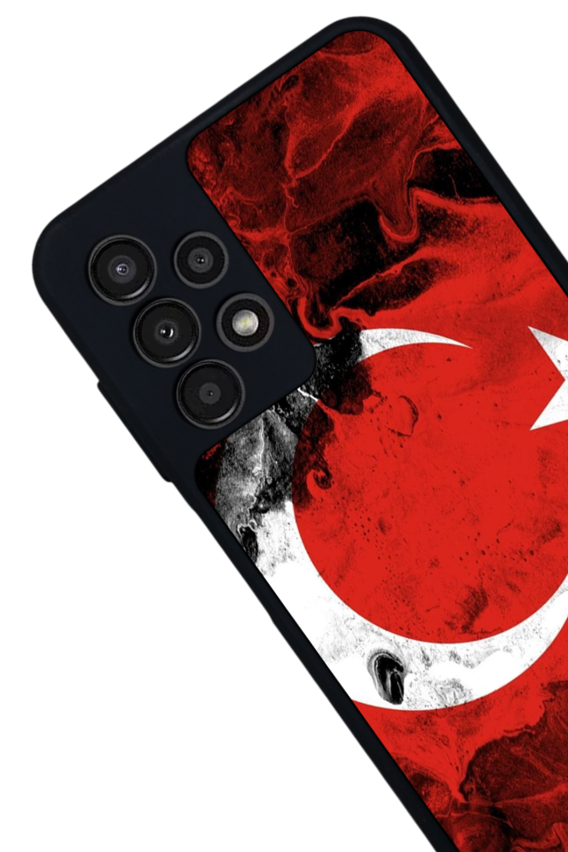 Samsung Galaxy A23 Uyumlu Türk Bayragi Tasarımlı Glossy Premium Kılıf