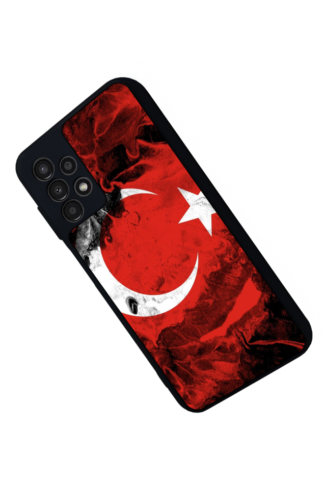 Samsung Galaxy A23 Uyumlu Türk Bayragi Tasarımlı Glossy Premium Kılıf