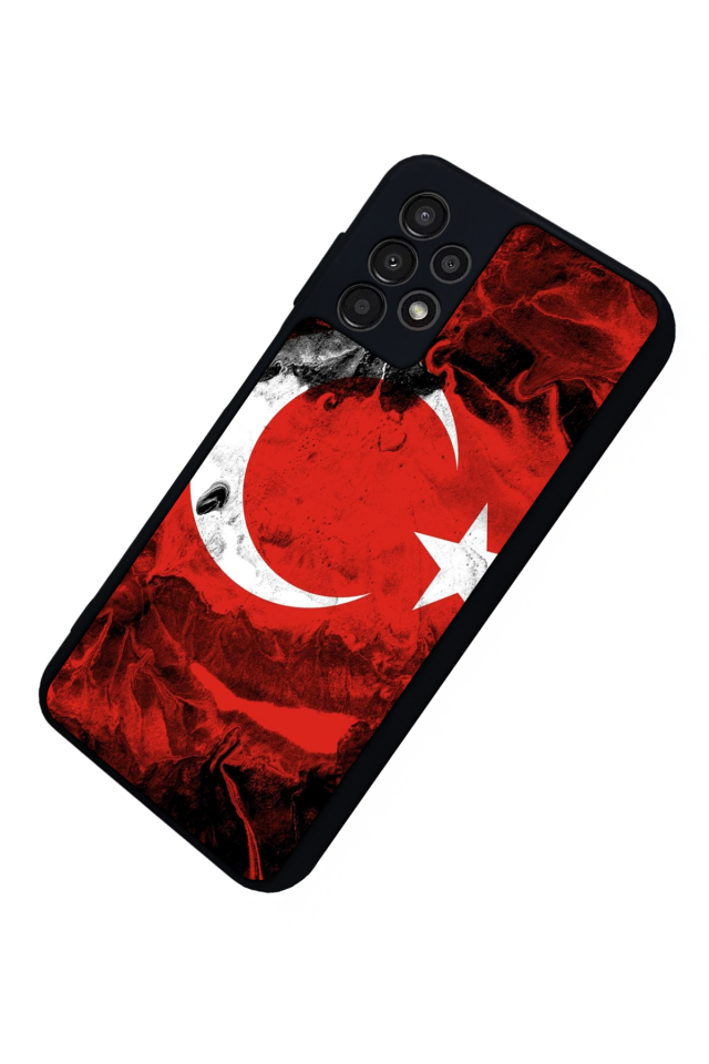Samsung Galaxy A23 Uyumlu Türk Bayragi Tasarımlı Glossy Premium Kılıf