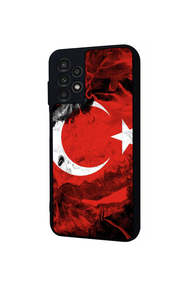 Samsung Galaxy A23 Uyumlu Türk Bayragi Tasarımlı Glossy Premium Kılıf