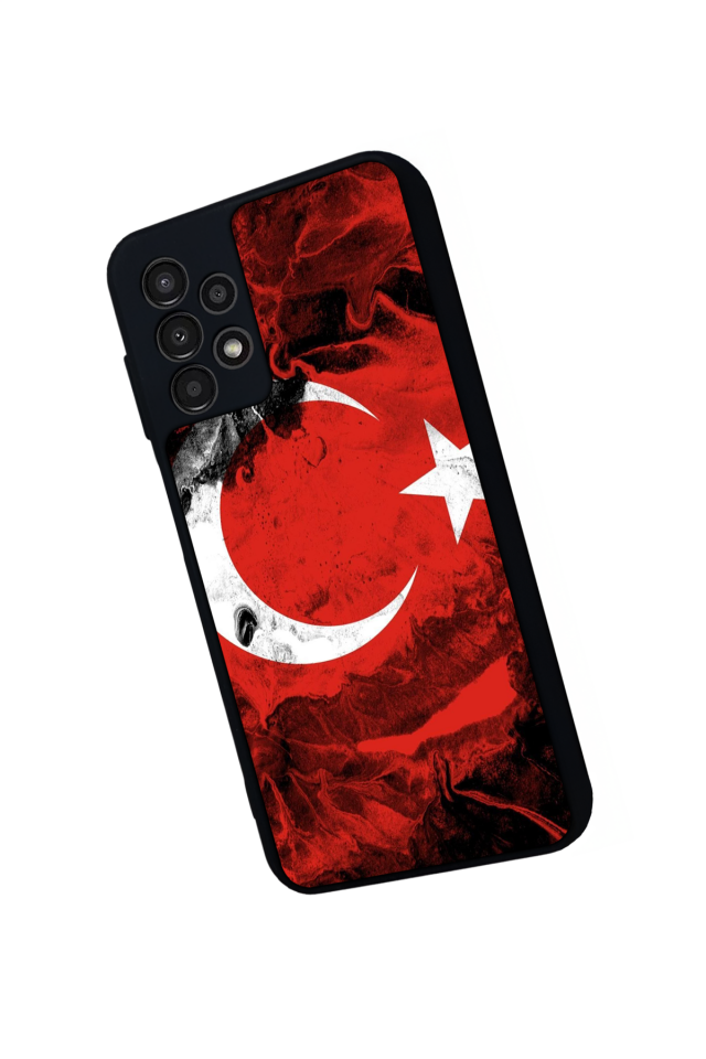 Samsung Galaxy A23 Uyumlu Türk Bayragi Tasarımlı Glossy Premium Kılıf
