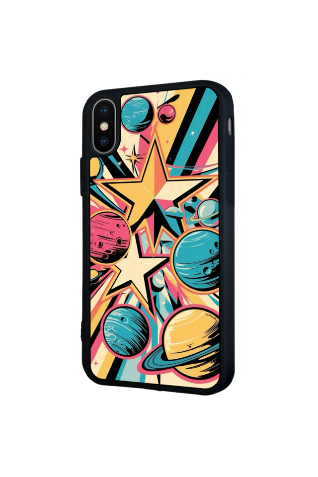 iPhone XS Max Uyumlu Uzay Tasarımlı Glossy Premium Kılıf