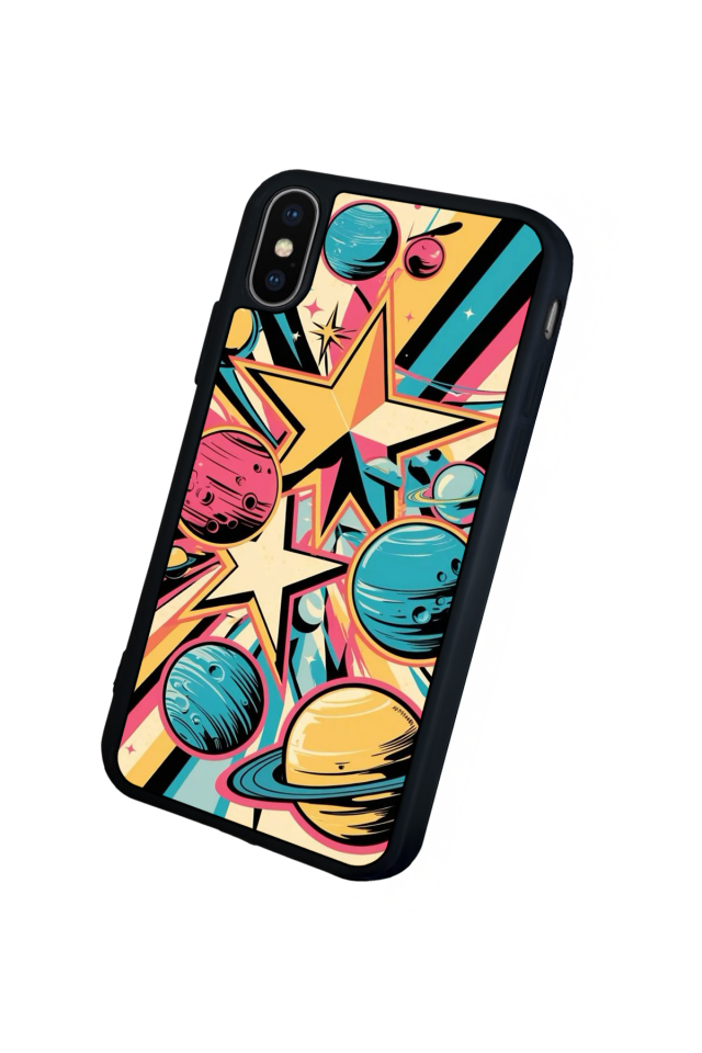 iPhone XS Max Uyumlu Uzay Tasarımlı Glossy Premium Kılıf