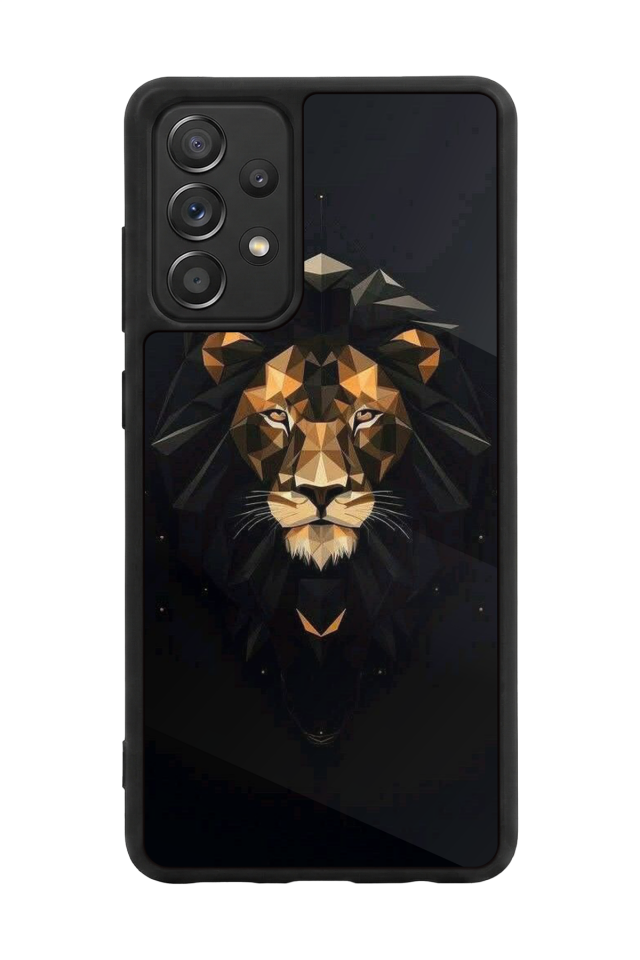 Samsung Galaxy A72 Uyumlu Aslan Tasarımlı Glossy Premium Kılıf