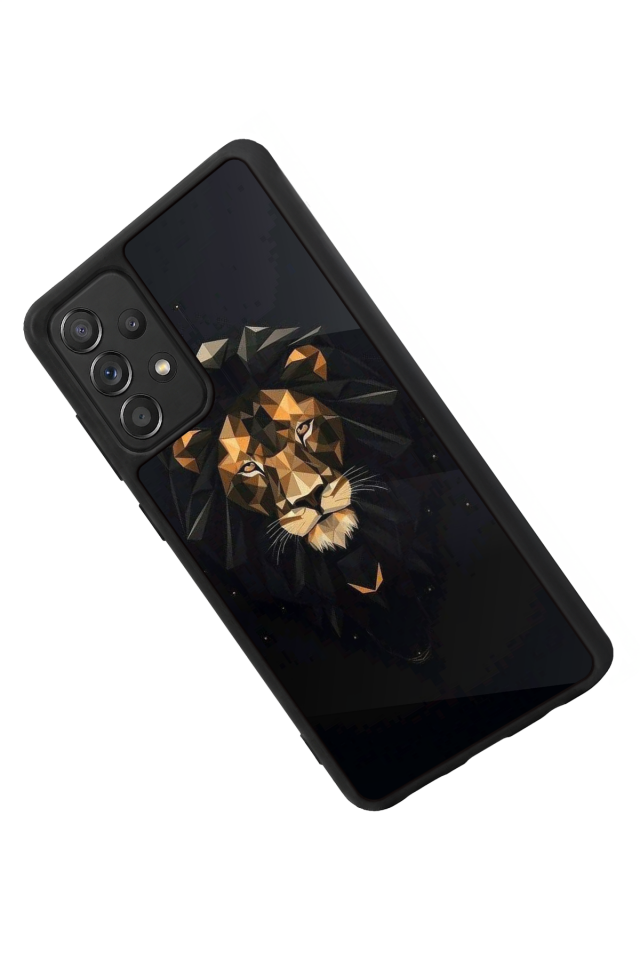 Samsung Galaxy A72 Uyumlu Aslan Tasarımlı Glossy Premium Kılıf