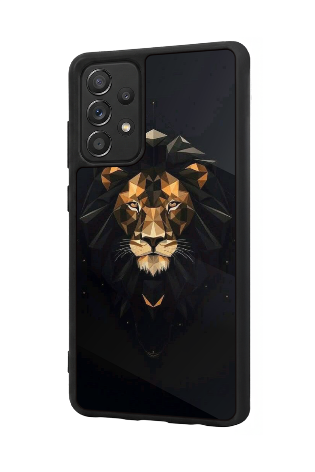 Samsung Galaxy A72 Uyumlu Aslan Tasarımlı Glossy Premium Kılıf