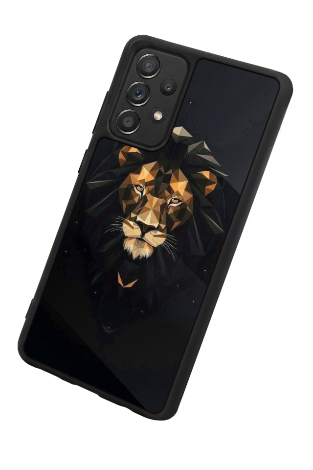 Samsung Galaxy A72 Uyumlu Aslan Tasarımlı Glossy Premium Kılıf