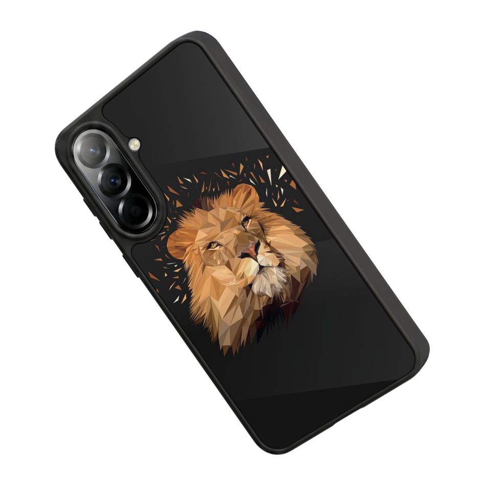 Samsung Galaxy A57 Uyumlu Aslan Tasarımlı Glossy Premium Kılıf