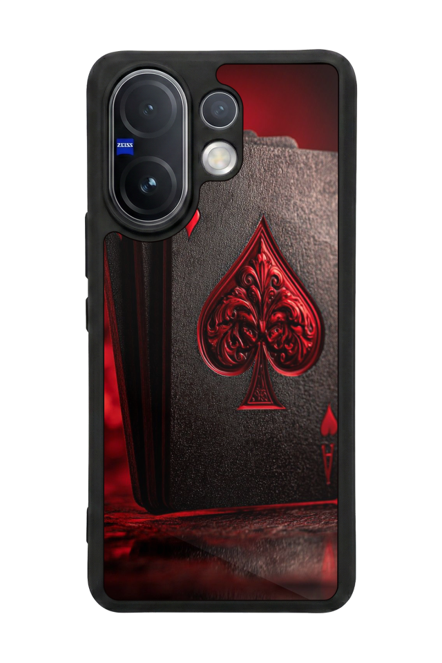 Vivo V60 Uyumlu Kart Tasarımlı Glossy Premium Kılıf