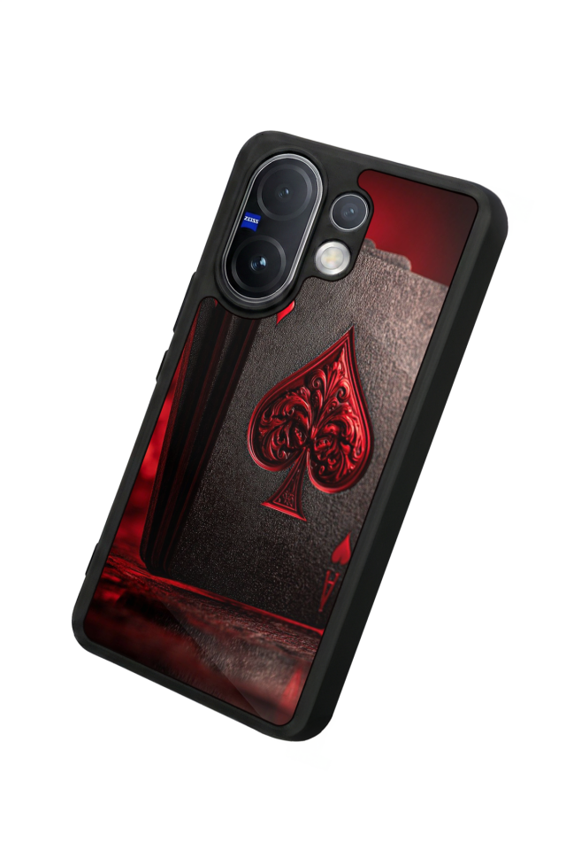 Vivo V60 Uyumlu Kart Tasarımlı Glossy Premium Kılıf