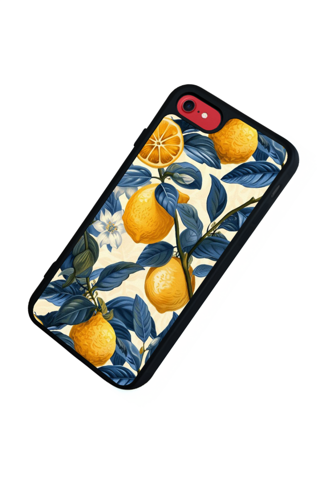 iPhone SE Uyumlu Limon Tasarımlı Glossy Premium Kılıf