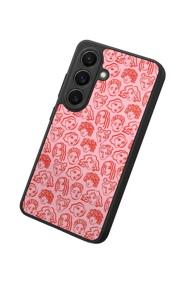 Samsung Galaxy S26 Uyumlu Line Art Tasarımlı Glossy Premium Kılıf
