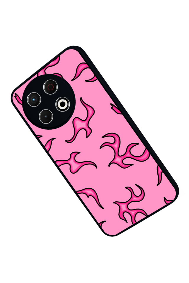 Tecno Spark 30 Pro Uyumlu Retro Flame Patterns Tasarımlı Glossy Premium Kılıf