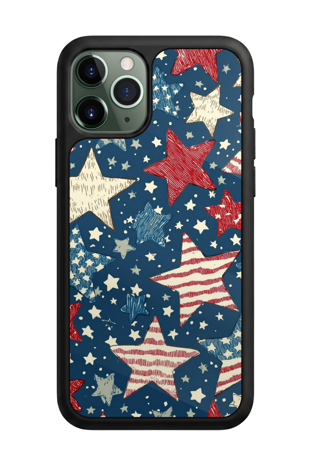 iPhone 11 Pro Max Uyumlu Retro Yildizlar Tasarımlı Glossy Premium Kılıf
