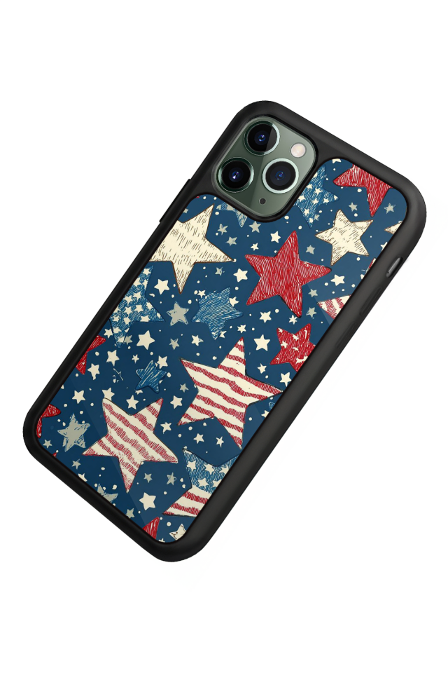iPhone 11 Pro Max Uyumlu Retro Yildizlar Tasarımlı Glossy Premium Kılıf