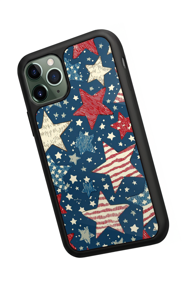 iPhone 11 Pro Max Uyumlu Retro Yildizlar Tasarımlı Glossy Premium Kılıf