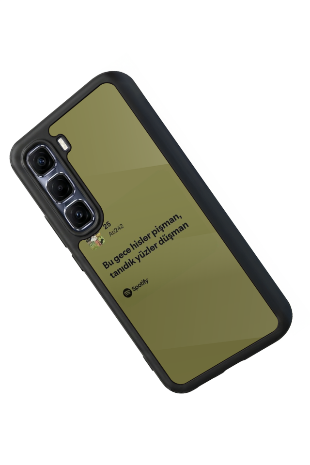Infinix Hot 60 Pro Plus Uyumlu Sarki Sozleri Tasarımlı Glossy Premium Kılıf