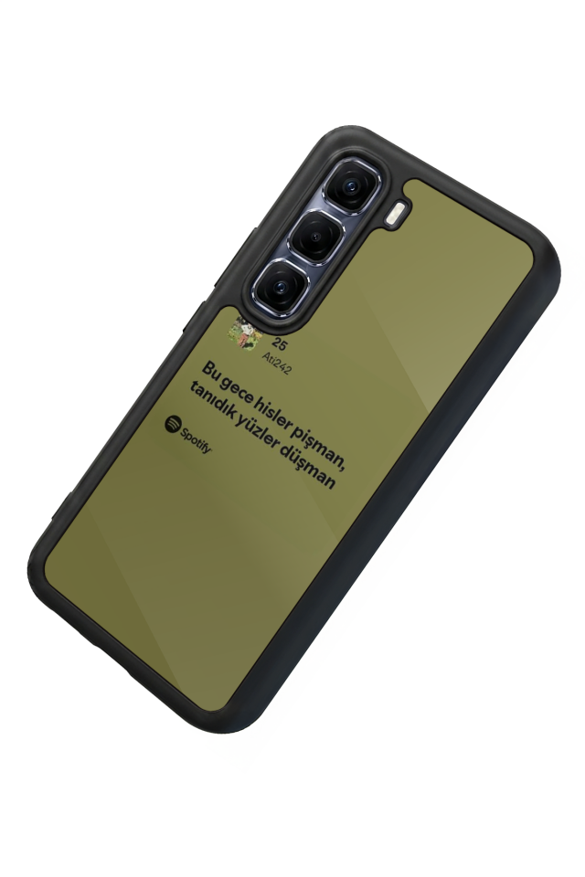 Infinix Hot 60 Pro Plus Uyumlu Sarki Sozleri Tasarımlı Glossy Premium Kılıf