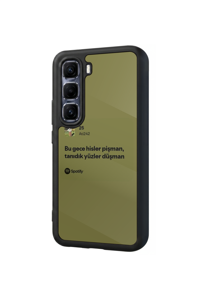 Infinix Hot 60 Pro Plus Uyumlu Sarki Sozleri Tasarımlı Glossy Premium Kılıf