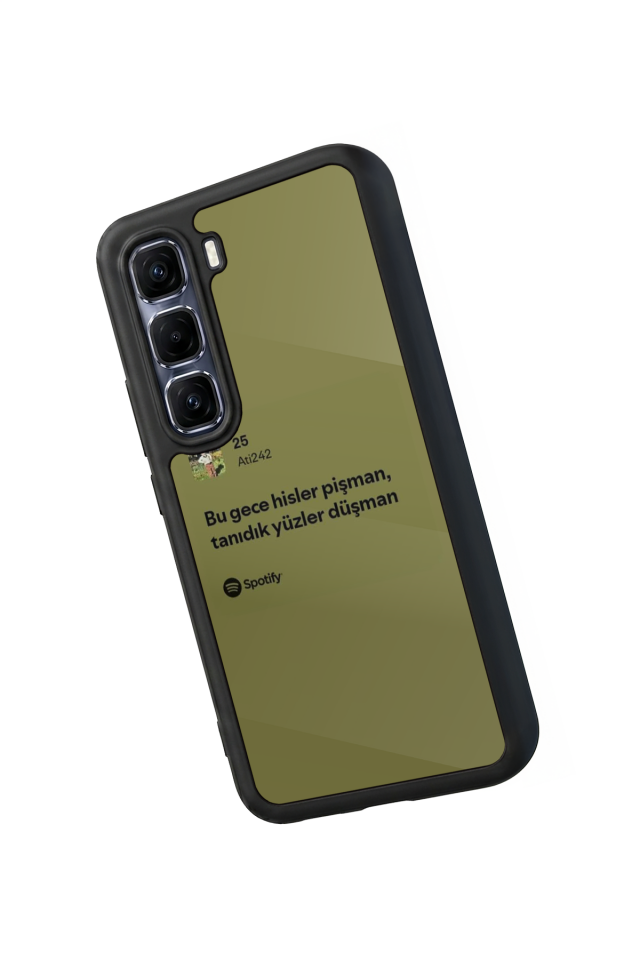 Infinix Hot 60 Pro Plus Uyumlu Sarki Sozleri Tasarımlı Glossy Premium Kılıf