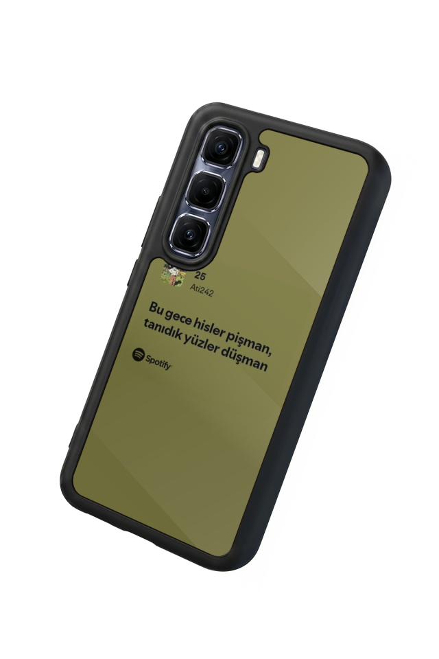 Infinix Hot 60 Pro Plus Uyumlu Sarki Sozleri Tasarımlı Glossy Premium Kılıf