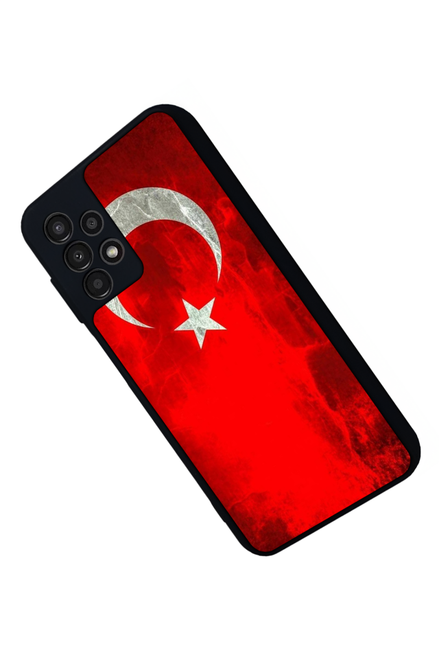 Samsung Galaxy A23 Uyumlu Türk Bayragi Tasarımlı Glossy Premium Kılıf