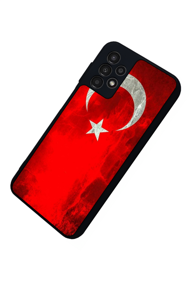 Samsung Galaxy A23 Uyumlu Türk Bayragi Tasarımlı Glossy Premium Kılıf