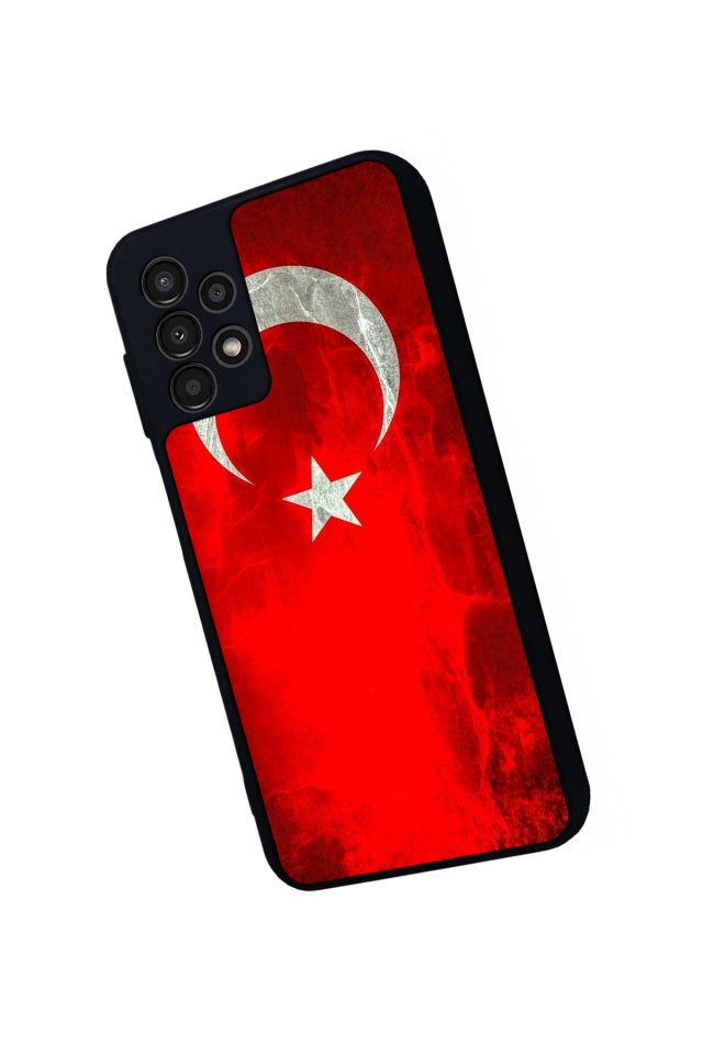 Samsung Galaxy A23 Uyumlu Türk Bayragi Tasarımlı Glossy Premium Kılıf