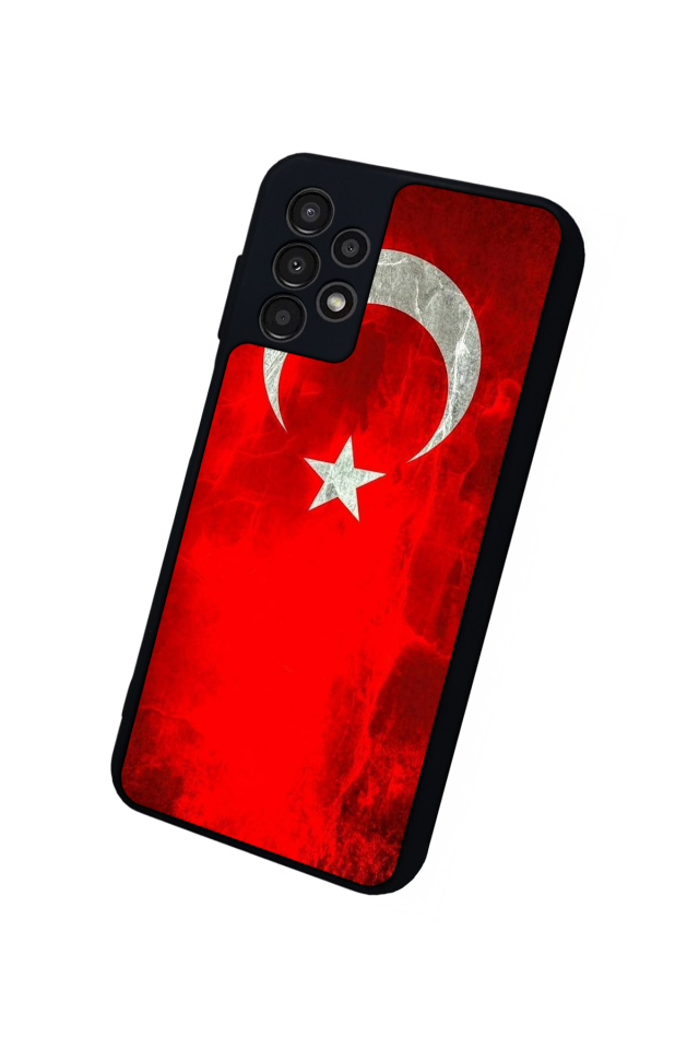 Samsung Galaxy A23 Uyumlu Türk Bayragi Tasarımlı Glossy Premium Kılıf