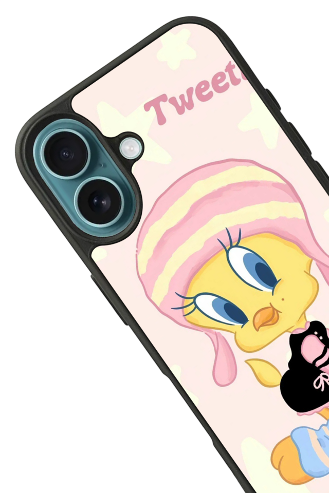 iPhone 16 Uyumlu Tweety Tasarımlı Glossy Premium Kılıf