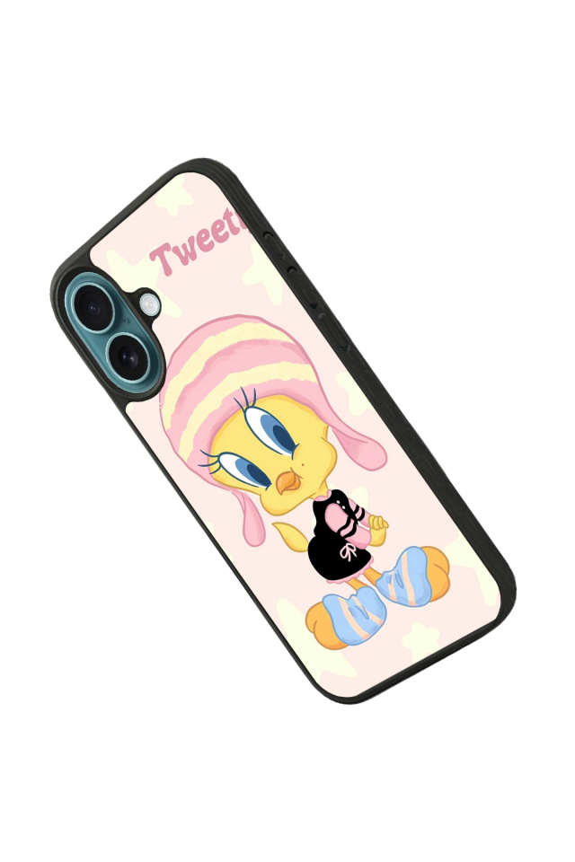 iPhone 16 Uyumlu Tweety Tasarımlı Glossy Premium Kılıf