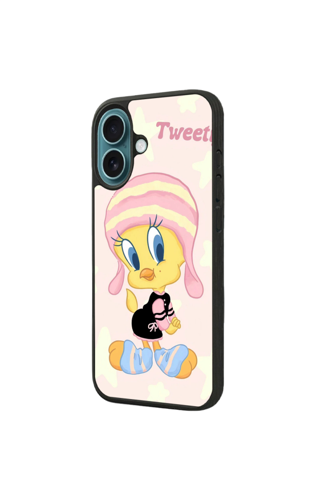 iPhone 16 Uyumlu Tweety Tasarımlı Glossy Premium Kılıf