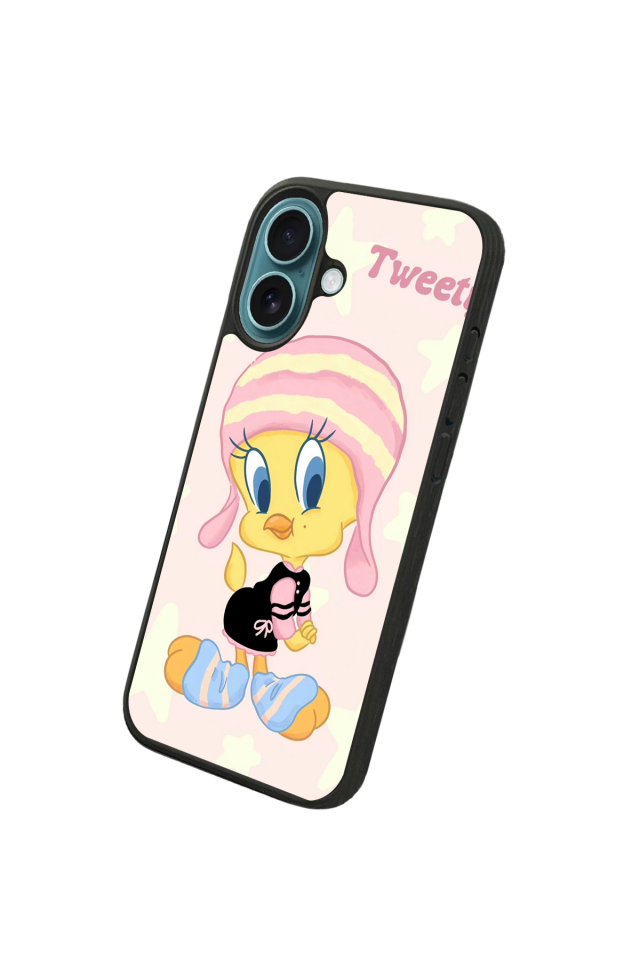 iPhone 16 Uyumlu Tweety Tasarımlı Glossy Premium Kılıf