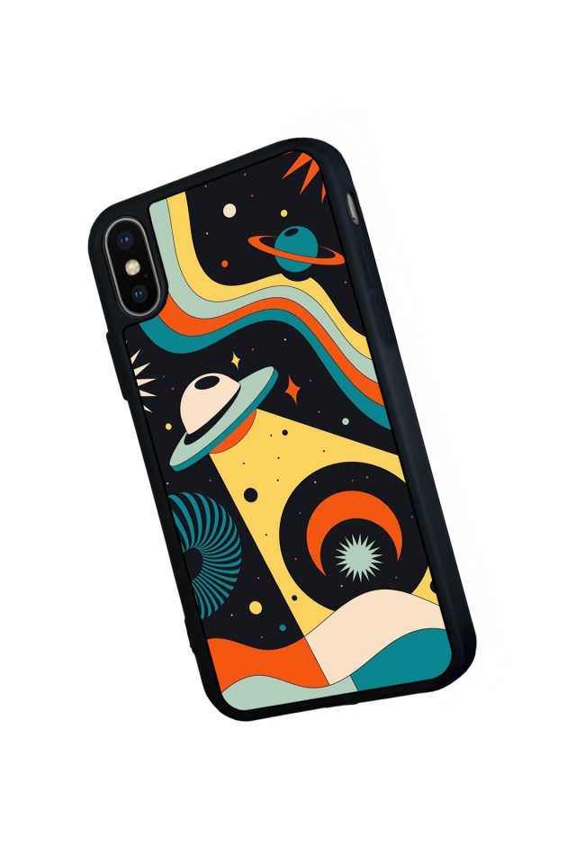 iPhone XS Max Uyumlu Uzay Tasarımlı Glossy Premium Kılıf