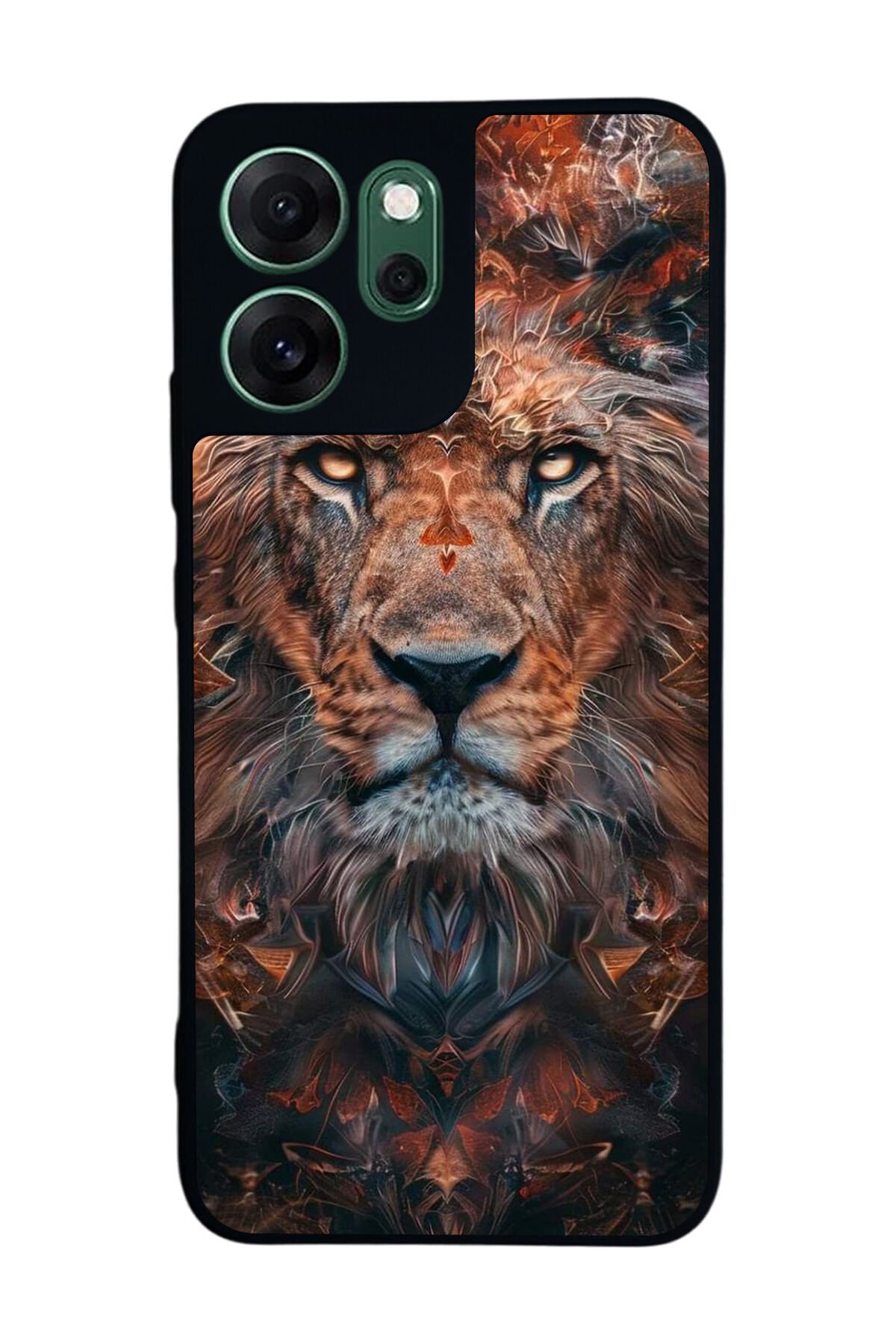Oppo Reno 14F Uyumlu Aslan Tasarımlı Glossy Premium Kılıf
