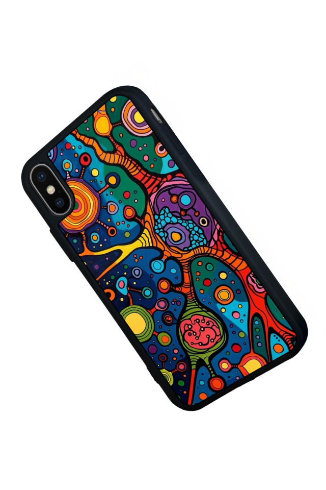iPhone X/ XS Uyumlu Abstract Tasarımlı Glossy Premium Kılıf