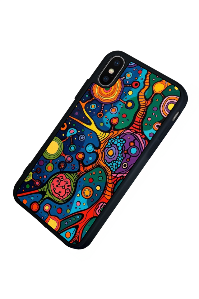 iPhone X/ XS Uyumlu Abstract Tasarımlı Glossy Premium Kılıf