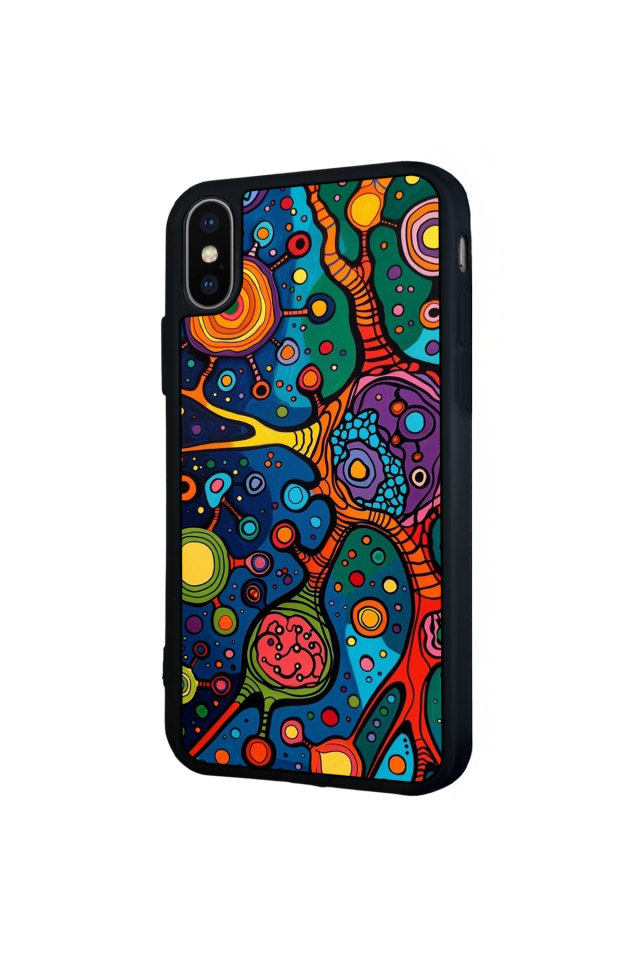 iPhone X/ XS Uyumlu Abstract Tasarımlı Glossy Premium Kılıf