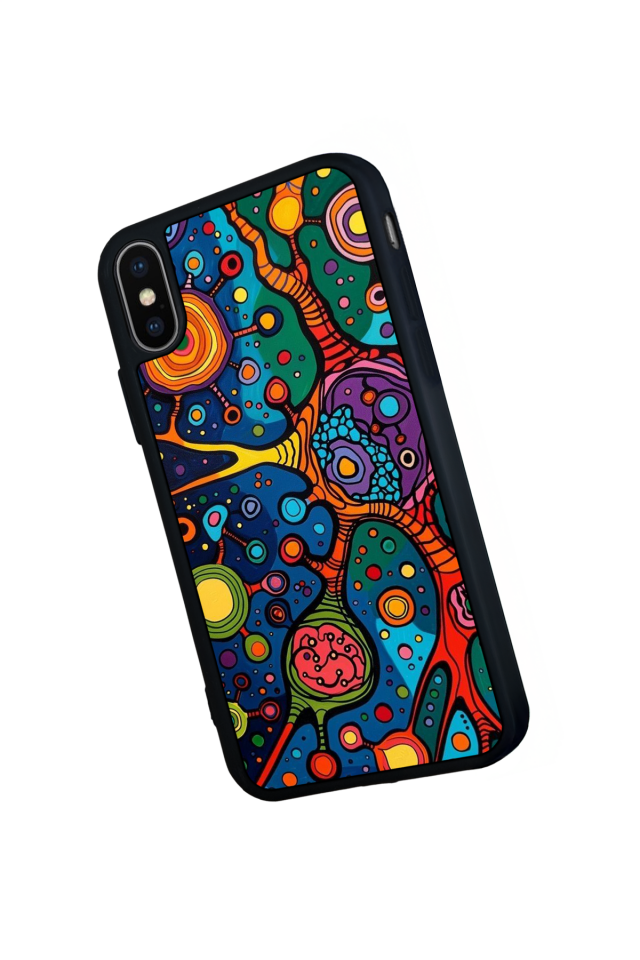 iPhone X/ XS Uyumlu Abstract Tasarımlı Glossy Premium Kılıf
